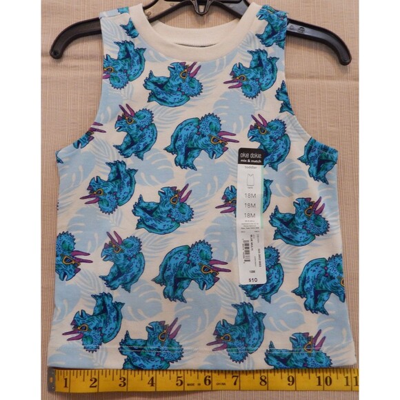 (2) Okie Dokie Triceratops Unisex Tank Tops 18 months Toddler Mix & Match NWT - Picture 5 of 9